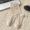 Ladies Spring and Autumn New Personality Cute Cartoon Cute Pet Embroidery Letters In The Tube Pile Socks