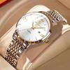 POEDAGAR Luxury Watch For Woman Elegant Waterproof Luminous Date Quartz Ladies Wristwatch Gold Stainless Steel Women Watches