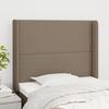 VidaXL Headboard with Ears Taupe 93x16x118-128 Cm Fabric3119426