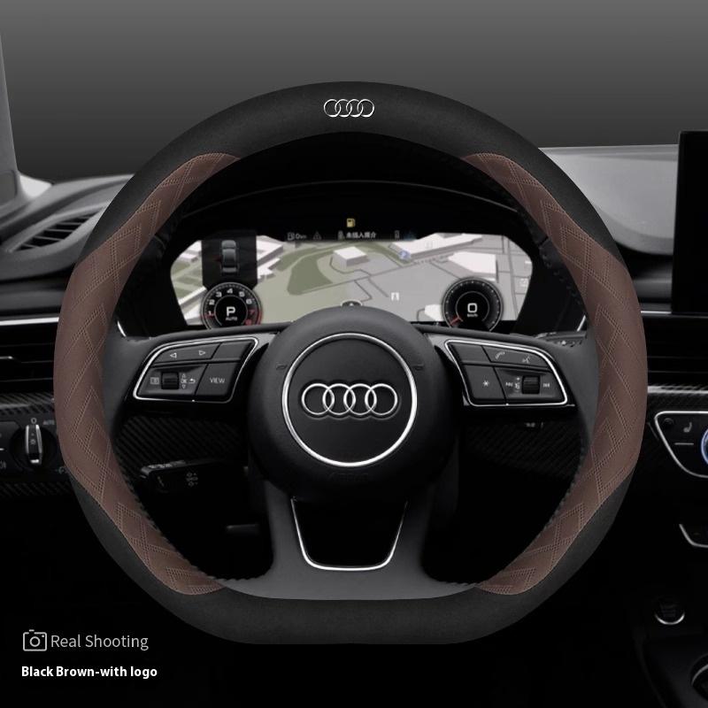 2026 Car Steering Wheel Cover For Audi ABT A1 A2 A3 A4 A5 A6 A7 A8 Q2 Q3 Q4 Q5 Q7 Q8 TT RS3 RS4 RS5 RS6 RS7 S3 S4 S5 S6 S7 S8 S line