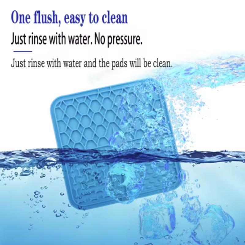 1pc Pet Lick Silicone Mat Dog Slow Food Plate Bathing Distraction Sucker Food Training Feeder Pet Supply
