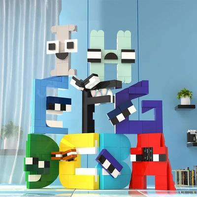 Мок 26 Стилей Английский Алфавит A-Z Цифры Буквы Набор Строительных Блоков Легенда Буквы Образовательные Унисекс Кирпичики Пазл Детские Игрушки