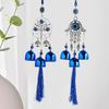 Подвесной колокольчик ветра Металлический колокольчик Подвесной стеклянный Голубые глаза Этническое украшение Ремесла Глаз дьявола Дерево жизни Украшение для дома и улицы