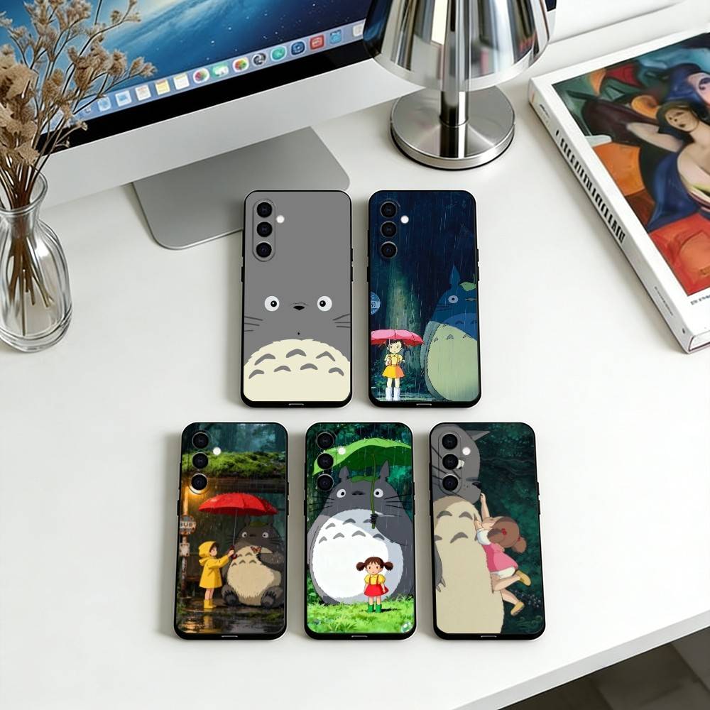 Чехол для телефона Мой сосед Тоторо Мягкий черный Для Samsung Galaxy A73,A72,A71,A70,A53,A52,A51