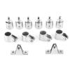 12pcs Set 6 Jaw Slide4 Eye End Cap2 Deck Hinge 3Bow Bimini Top Fitting Boat Accessories 22mm (7 8in)