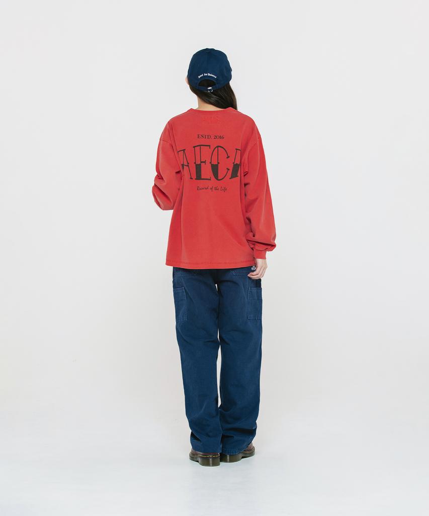 AECA Vintage Double Knee Pigment Pants-Navy