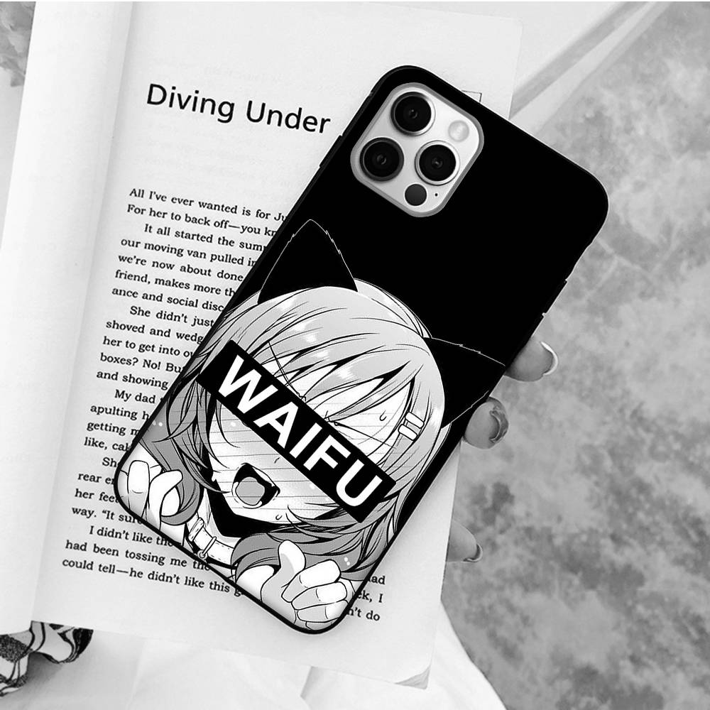 JW80 Waifu Senpai Anime Girl Мягкий чехол для OPPO Reno 8 6 5 4 Pro Plus Find X3 A17 A3 A31 A38 A40 A53 A54 A55 A74 A76 A78 A77 A80 A94 A95 A96 Lite