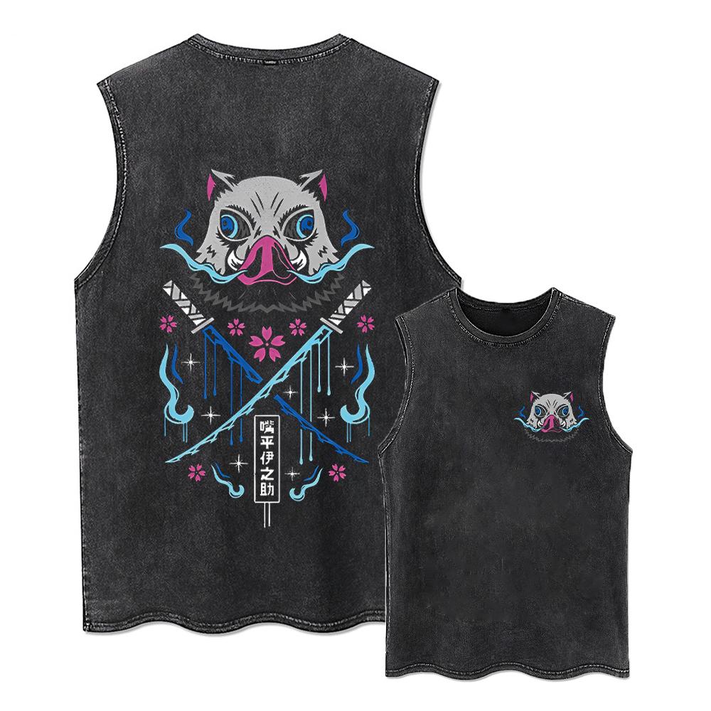 Футболка в стиле хип-хоп с принтом аниме, уличная одежда, короткий рукав, винтажная японская графическая футболка, мужская, Harajuku, повседневная, свободная, стираная футболка