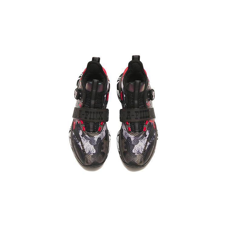 Anta Kids Non-Slip Shock Absorbing Wear-Resistant Mid-Top Basketball Shoes Kids Basketball Shoes Black White Red 312241110-11