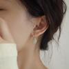 Stylish Peace Buckle Earrings For Girls, Imitation Jade Earrings