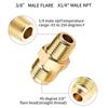 Комплект латунных фитингов 3/8 дюйма развальцовочная муфта 1/4 резьба соединение гидравлической системы для газовых приборов, работающих на пропане
