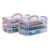3/6-layer Paintbrush Box Watercolor Stationery Storage Box Portable Plastic Box  School Supplies