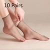 10 Pairs of Women's Autumn Transparent Ultra Thin Anti Hooking and Wrinkle Free Short Stockings