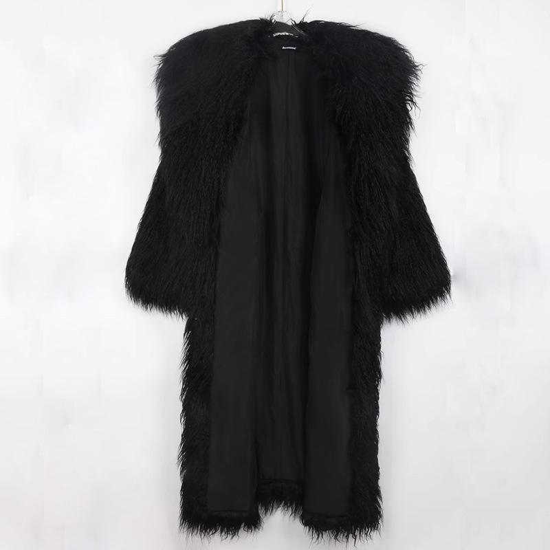 Women's Long Casual Loose And Warm Fur Coat In Large Size