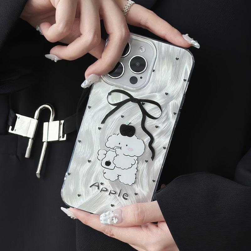 Прозрачный чехол Zhitai для iPhone 12/13/14/15Pro/16, подходит для Apple 15Promax, дизайн из перьевой пряжи