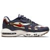 Nike Air Max 96 II QS Черные синие кроссовки унисекс Gym-Red Light-Bone DJ6742-400