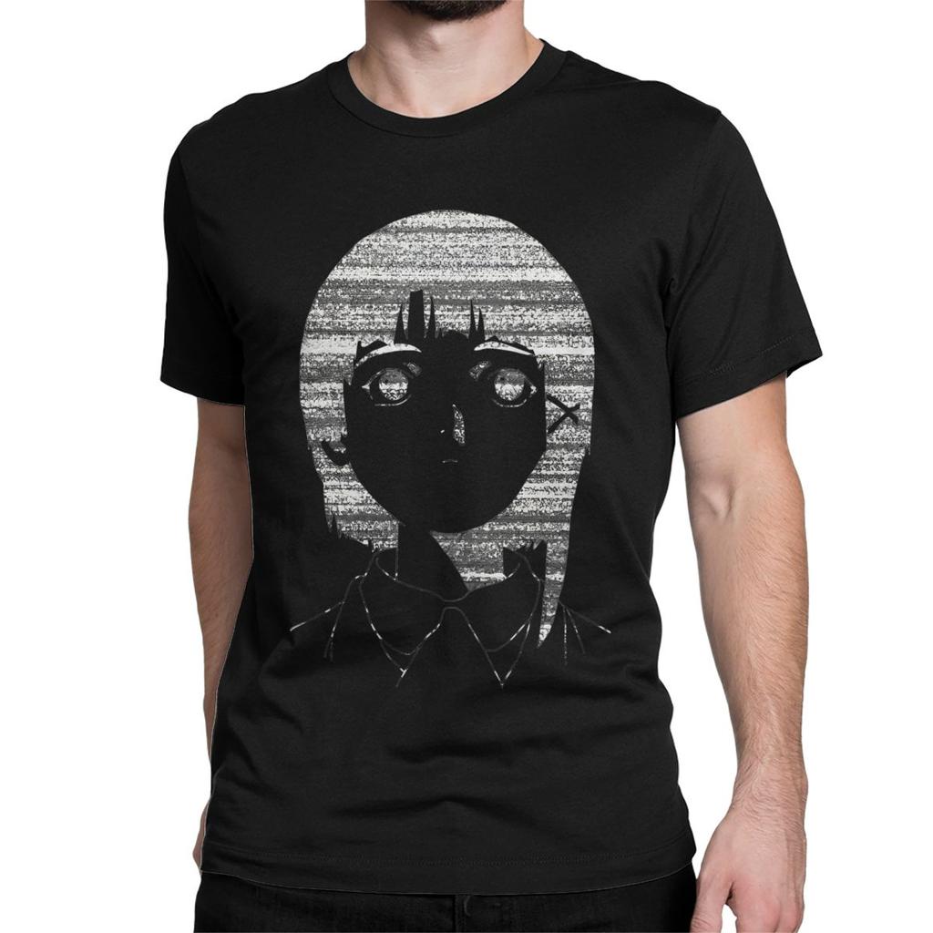 Футболки Serial Experiments Lain White Noise для мужчин и женщин, из чистого хлопка, потрясающие футболки в стиле аниме, Lwakura, научной фантастики и манги, больших размеров.