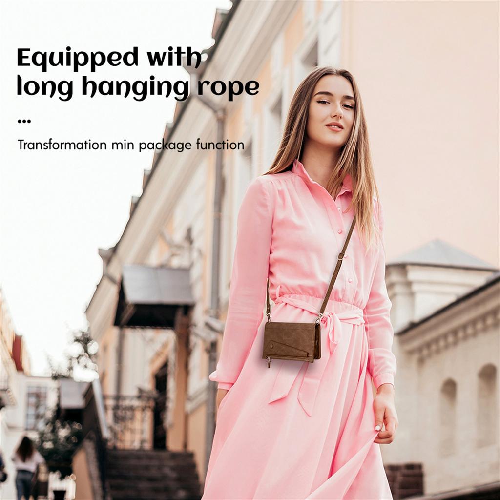 For Oppo Reno10/Reno9/Reno7...Realme11/Realme9/C21/C15/C55...Oppo A94/A74...Retro Frosted Leather Multi Card Wallet Anti Theft Brush Design Phone Case