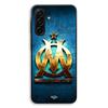 Case For Samsung Galaxy A17 OM Golden Shiny Straight To the Point Blue Background Maniacase