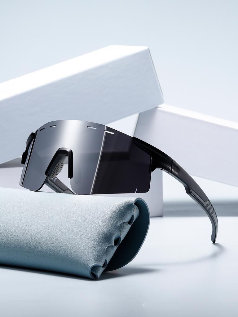 Солнцезащитные очки для велоспорта, меняющие цвет, для спорта на открытом воздухе, ветрозащитные очки, литьевые, нескользящие, с большой оправой 9061