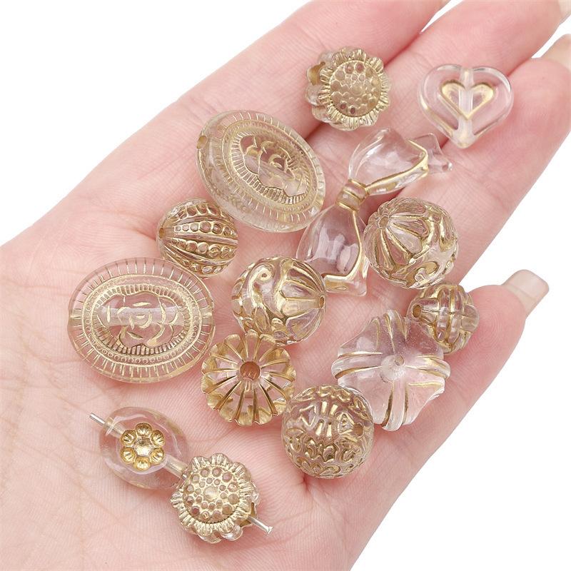 Акриловые прозрачные винтажные матовые золотые бусины ручной работы браслет ожерелье бусины бусины ювелирные изделия аксессуары подвески аксессуары