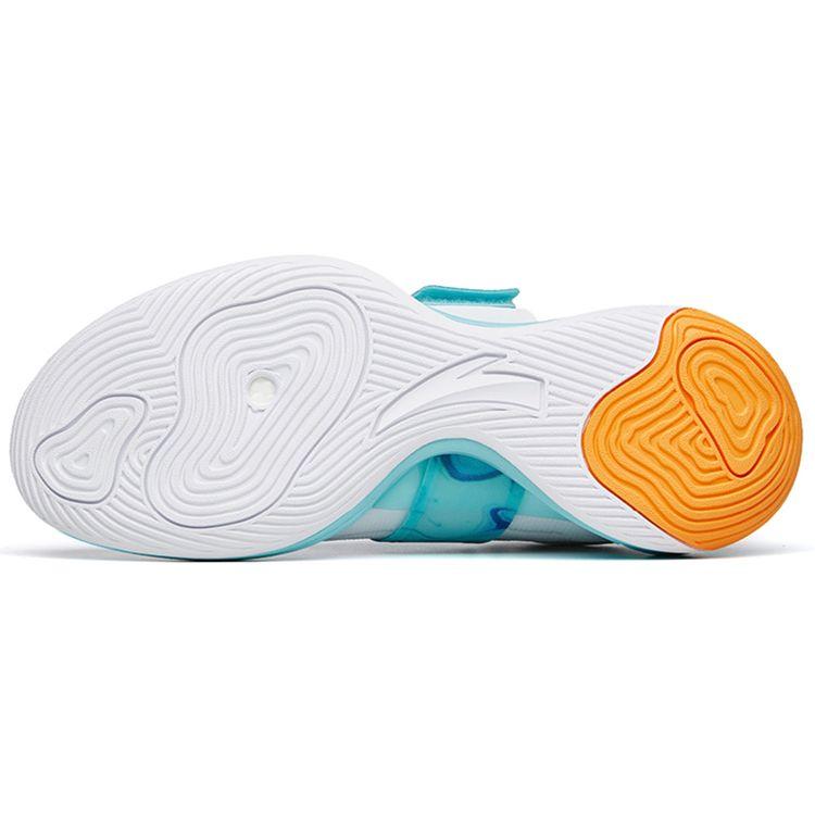 Anta Water Flower 4 Nitrogen Technology Non-Slip Wear-Resistant Low-Top Basketball Shoes Men Basketball Shoes White Blue Orange 112221602-4