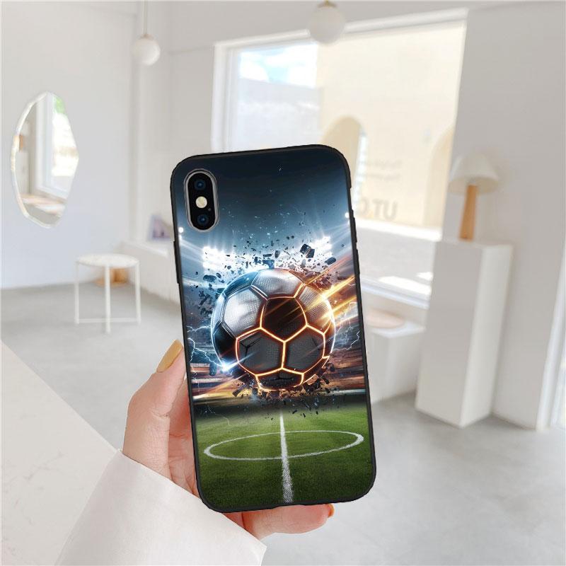 BF58 Мягкий чехол для телефона в виде футбольного мяча для Xiaomi Poco C40 C50 C51 C55 C65 C71 C75 F3 F5 F6 F7 M2 M3 Pro Ultra