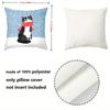 1 Pieces Black and White Cat with Red Scarf Throw Pillow Polyester pillowcase, sofa decorative cushion cov Headboard Pillow