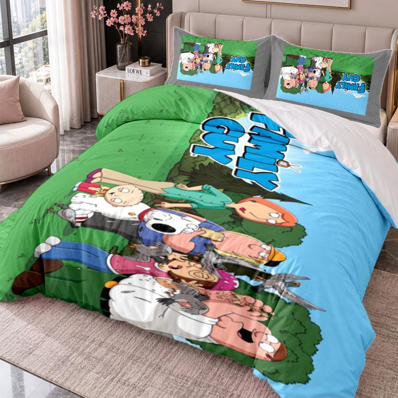 Family Guy 3Pcs Bedding Set Duvet Cover With Two Pillowcases For Bedroom Home Decoration