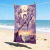 Custom Name Flame Demon Stylish Digital Printing Beach Towel Quick‑Drying Absorbent Blanket for Beach Pool Gym Travel
