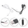 2-жильный USB-шнур питания с оголенными проводами 22AWG, луженый наконечник, с переключателями, поддержка 5 В/1 А, кабель питания, пластиковая текстура, для ремонта