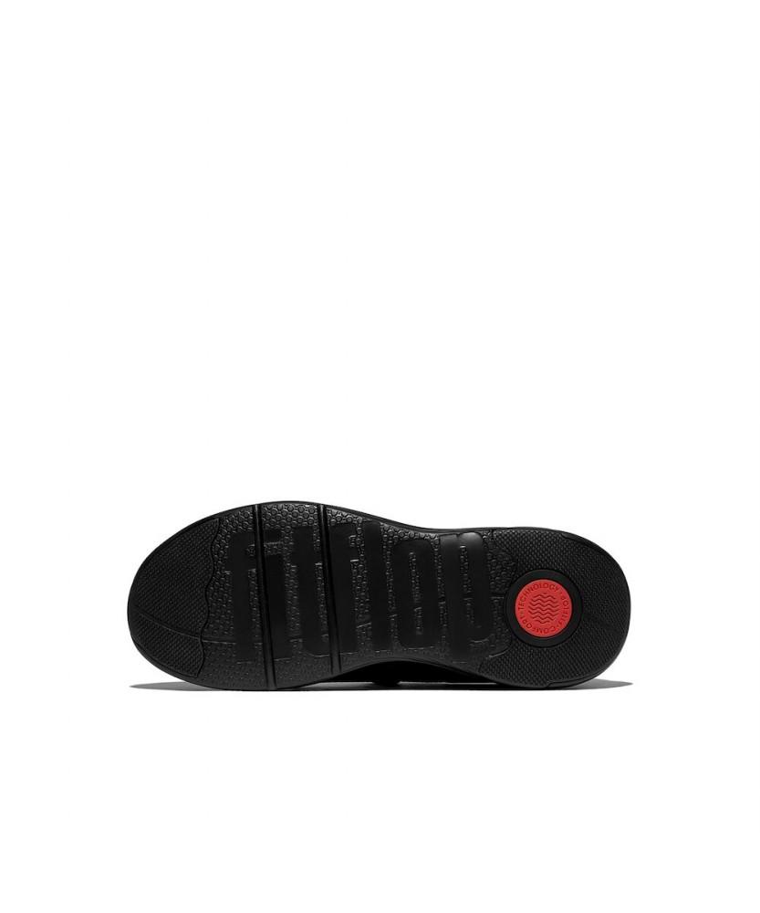 Женские кеды-слипоны Fitflop Super-Q Knit на шнуровке - Черный (Ft61K2N024)