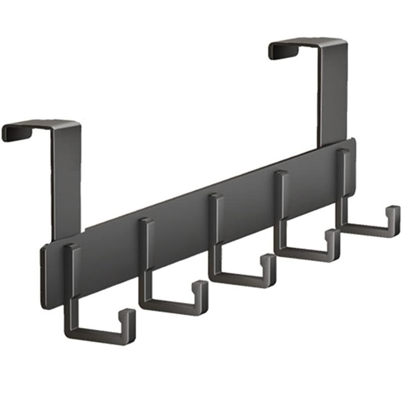 Over The Door Hook Hanger Coat Hooks 5 Hooks Door Behind The Bathroom Hook Bedroom Storage Hanger Rack