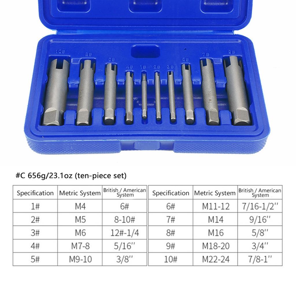 Remover Stripped Screw Tap Extractor Set Tools Steel Broken Head Taps Tool