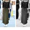 Полуюбка Модная женская юбка с высокой талией и разрезом на один шаг Темпераментная тонкая юбка средней длины Юбка с запахом на бедрах Длинная юбка больших размеров
