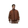 Мужская куртка Flight Faux Shearling с воротником-стойкой, свободная, темно-коричневая FV7449-223