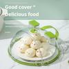 Крышка для еды с защитой от брызг для пароварки Встроенная ручка Прозрачная защита от брызг Крышка для микроволновой печи для хранения продуктов