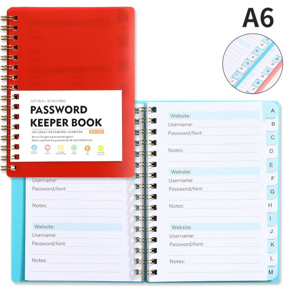 With Alphabetical Tabs Spiral Password Keeper Book Internet Address Organizer Logbook  Woman