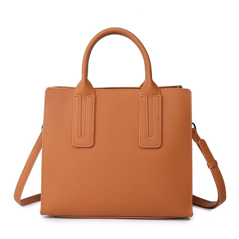 New Minimalist and Stylish Leather Handbag for Women's Commuting Fashion, Large Capacity Single Shoulder Crossbody Bag