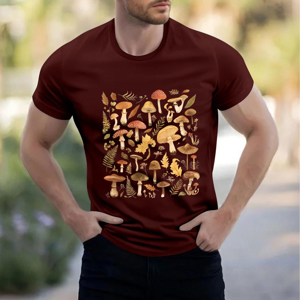 Men's Stand Collar Short Sleeve Shirt Loose Leisure Holiday Shirt Man