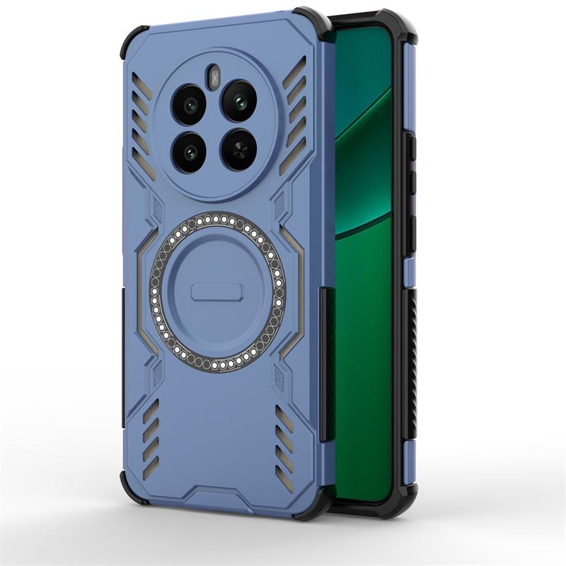 Чехол для Realme 12 Plus Для Realme 12 Plus 5G Противоударная Магнитная адсорбция Беспроводная зарядка Задняя крышка Для Чехол для Realme 12 Plus
