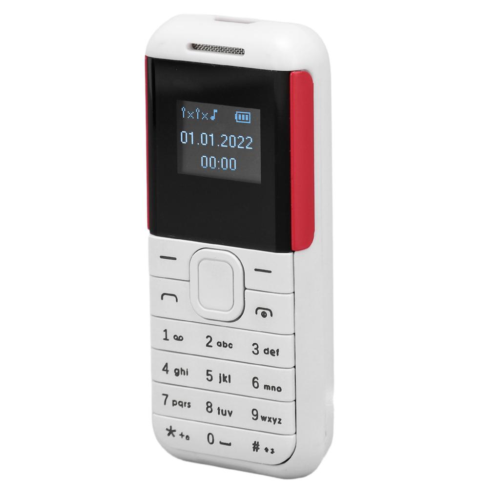 Tiny Mobile Phone Mini 2G Phone 0.66in Screen 2 In 1 Bluetooth Sound Player Dual Card Standby GSM