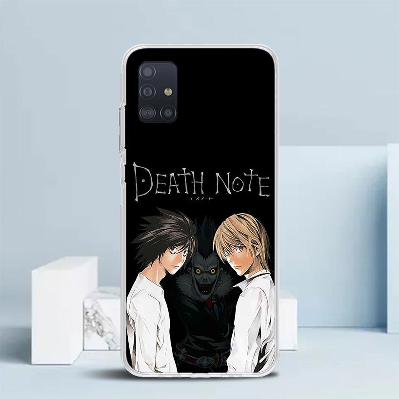 N-Note D-Death Anime Ryuk Soft Cover for Samsung Galaxy A12 A22 A32 A52 A72 A02S Phone Case Note 20 Ultra 10 S10 Plus A51 A71 A5