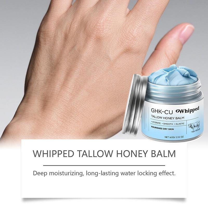 GHK-CU Whipped Tallow Honey Balm – 2% Copper Peptide + 5% Niacinamide, For Face & Neck