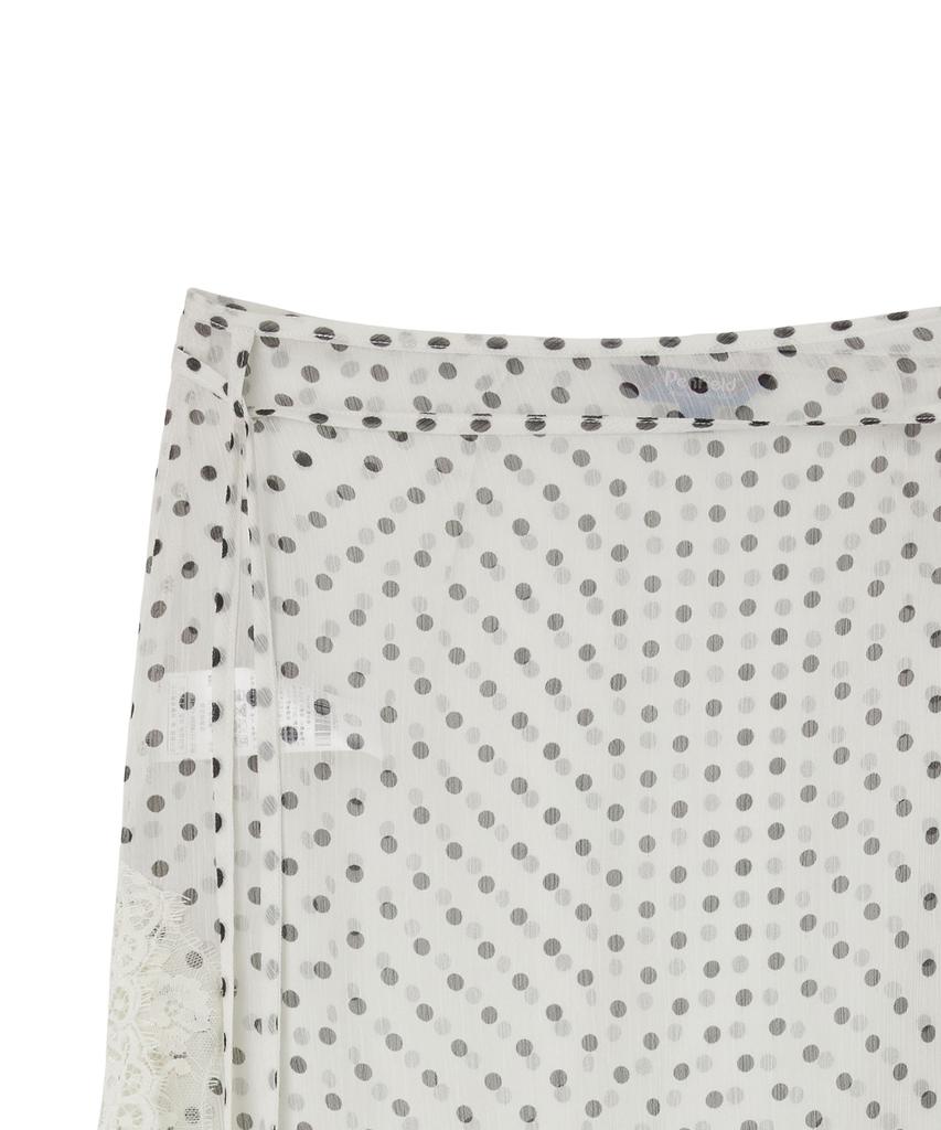Penfield Dot Lace Layered Wrap Skirt Lemon_Fs7Ws02F