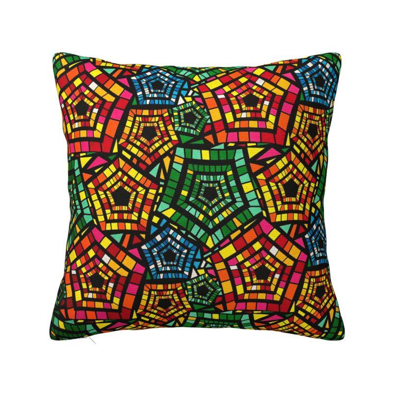 African Ethnic Ankara Style Cushion Cover x cm Polyester Soft Throw Pillow Case For Sofa Seat Decoration Bedding Pillowslip