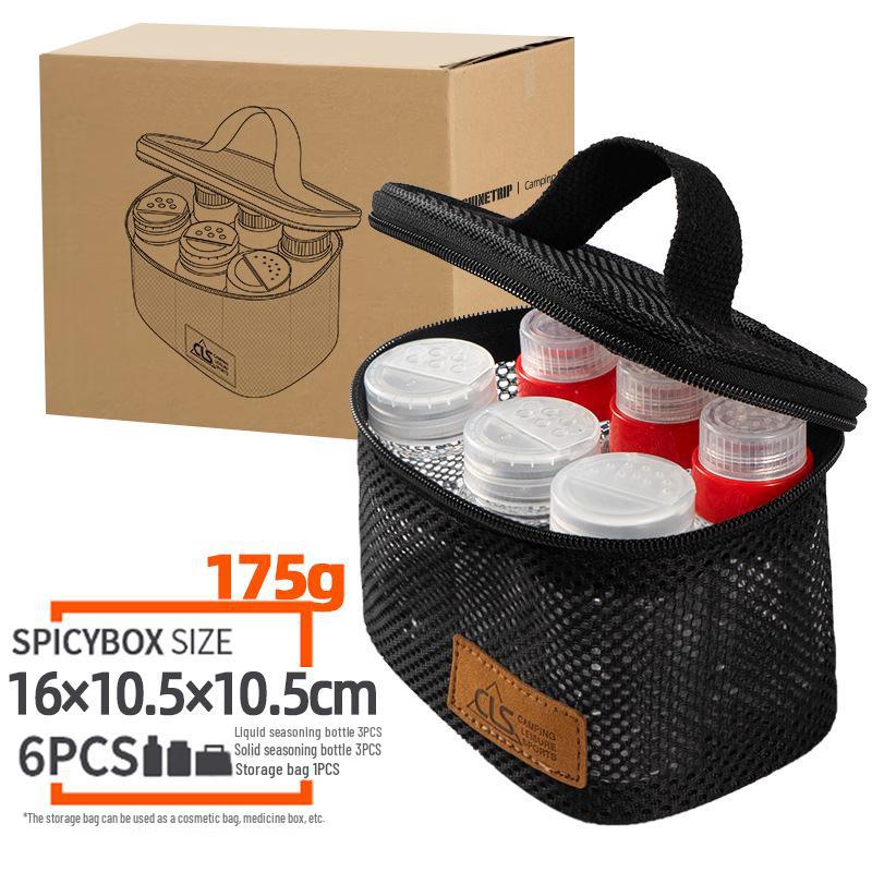 Набор мини-бутылок для приправ CLS: Переносная банка для специй на 6 предметов для кемпинга, барбекю и хранения на кухне