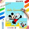 Disney Летний набор «Раскрась по номерам» с Микки Маусом, холст с рисунком по номерам, DIY-картина, декор для дома, мультфильм Диснея, живопись, искусство для взрослых, подарок на стену