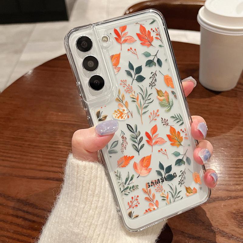 Чехол для телефона с цветными лозами для Samsung S25 Ultra S24 FE S23 A56 A36 A55 5G A16 A25 A35 A33 A54 S22 Plus, противоударный, прозрачный, силиконовый чехол