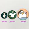 32/44/58mm Cartoon Honk White Goose Brooches Pins Cute Animal Duck Round Badges Clothes Lapel Pin Fashion Jewelry Gift Accessory